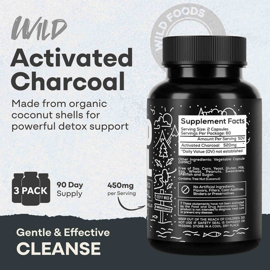 Wild Coal Activated Charcoal – Gentle Gut Detox & Immune Support by Wild Foods