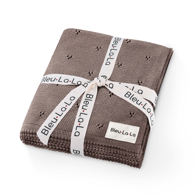 Organic Pointelle Knit Swaddle Blanket for Babies – by Bleu La La