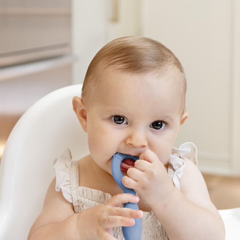 ezpz oral development tools in indigo / silicone teethers for motor skill development #color_indigo