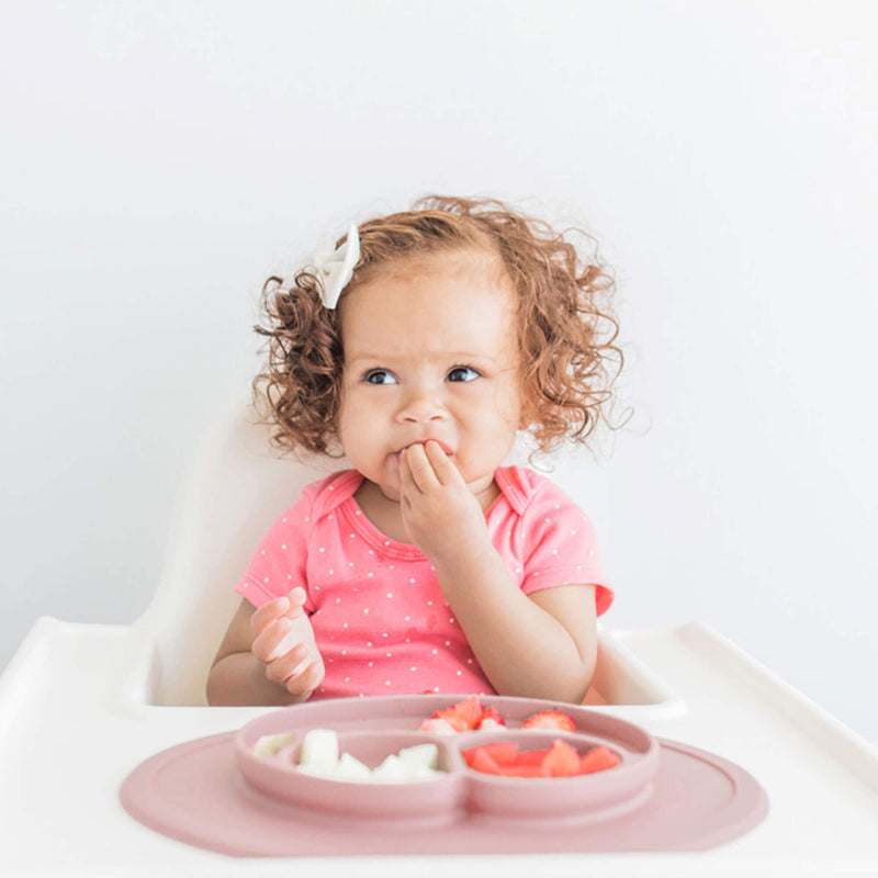 The Mini Mat in Blush by ezpz / Self-Suctioning Silicone Plate + Placemat #color_blush