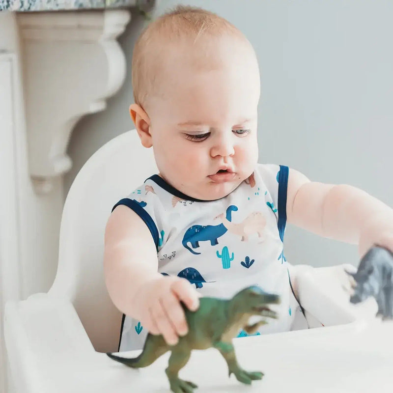 BapronBaby® Bapron in Desert Dinos / Bib + Apron That Safely Ties Around the Body