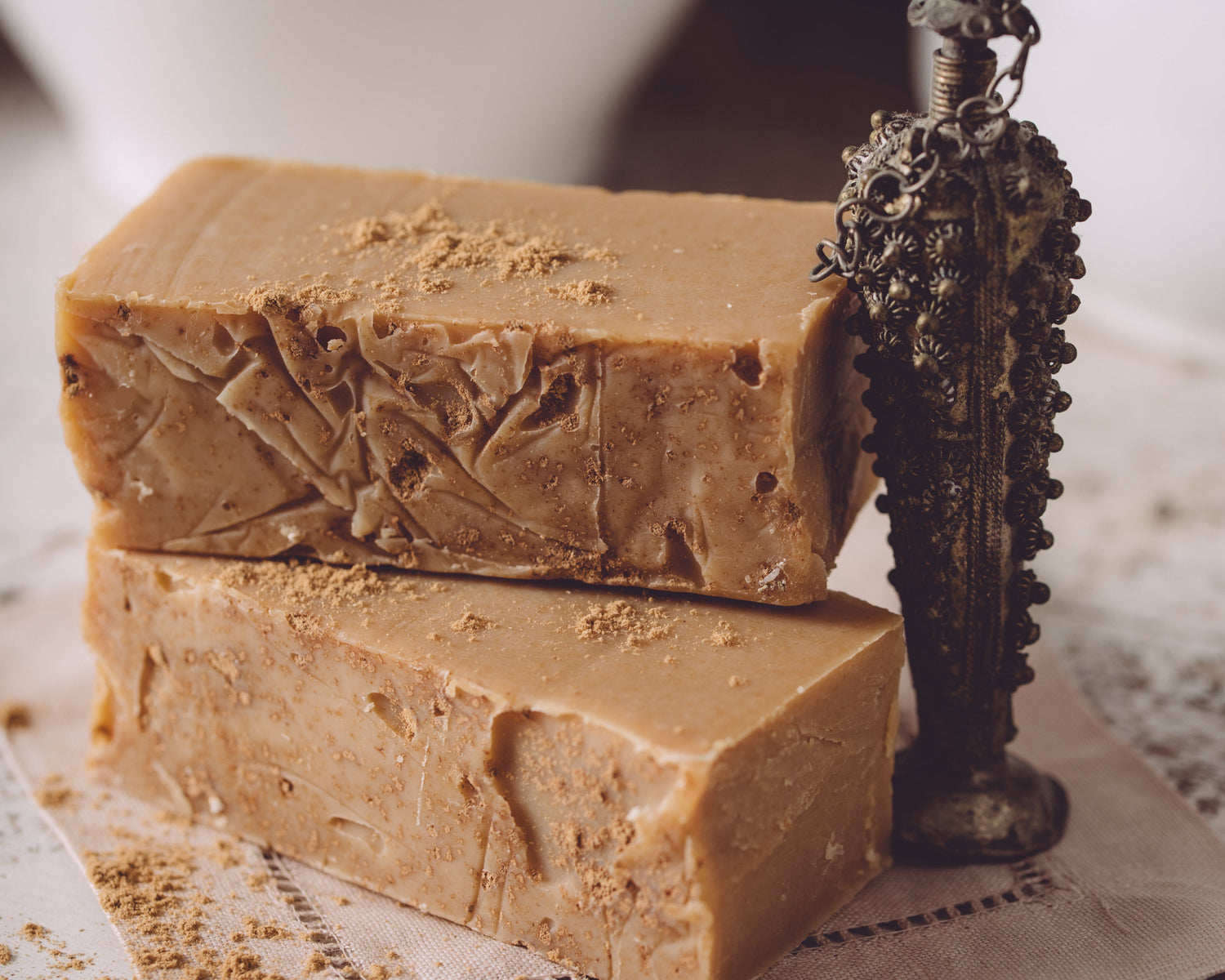 Frankincense Seasonal Organic Handmade Soap.Always made from scratch. This handmade organic soap will last 8-10 weeks in the shower. We also offer our wholesale organic soap