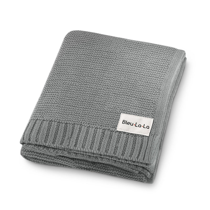 Heritage Knit Baby Blanket – 100% Organic Cotton Swaddle by Bleu La La