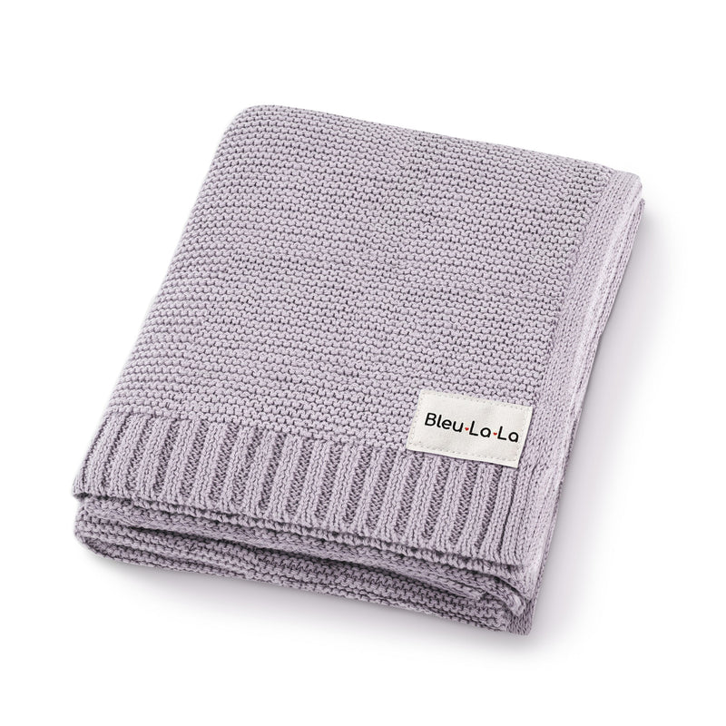 Heritage Knit Baby Blanket – 100% Organic Cotton Swaddle by Bleu La La