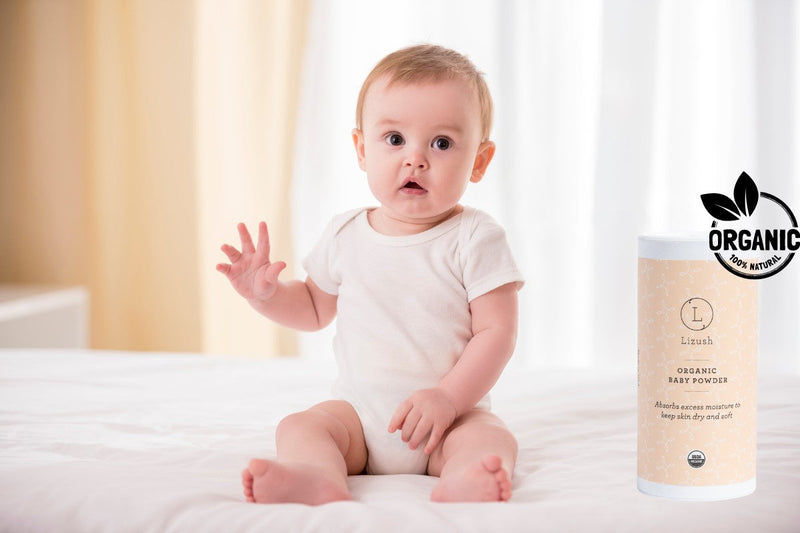 Organic Baby Powder – Talc-Free, Soothing & Safe by Lizush