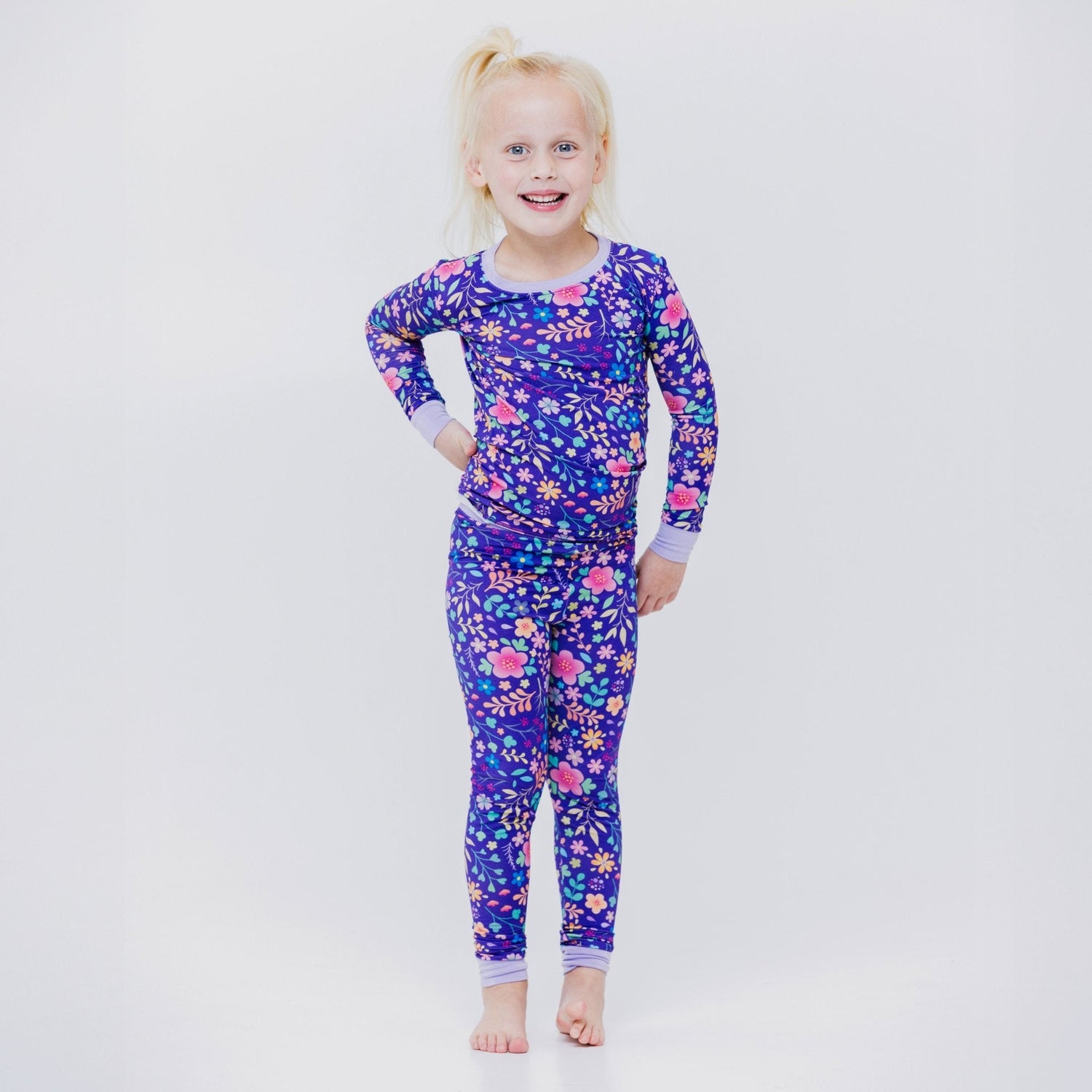 Orchid Gardens Long Sleeve Pajamas - Bam & Stitch