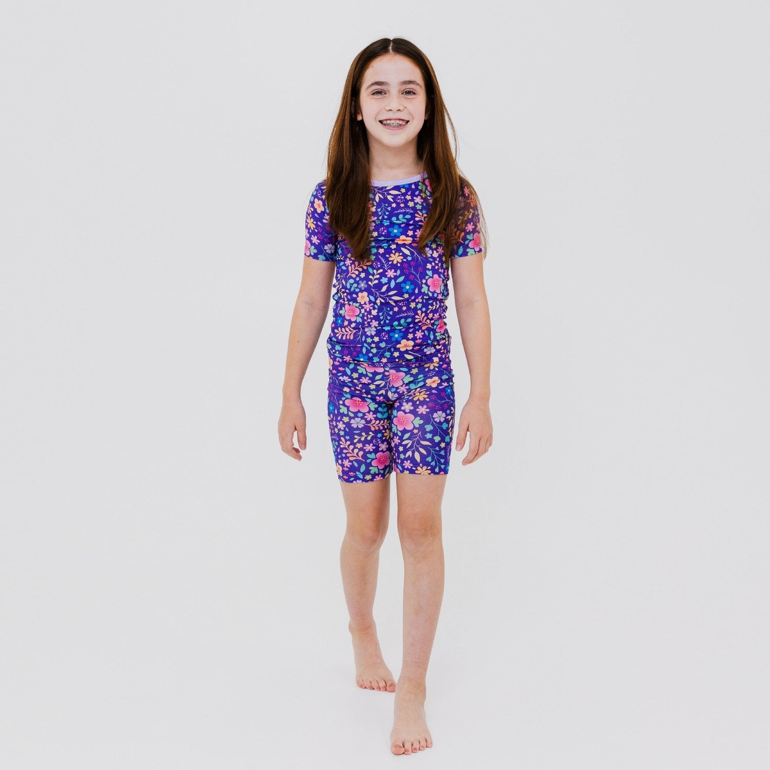 Orchid Gardens Short Sleeve Pajamas - Bam & Stitch