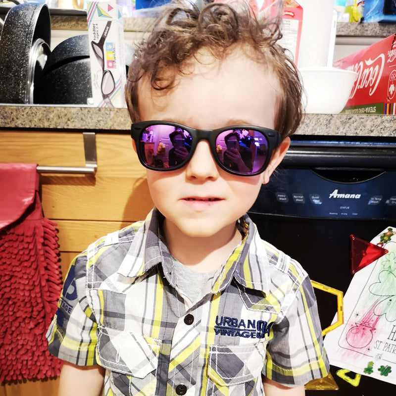 Bueller Toddler Sunglasses – Matte Black by ro•sham•bo eyewear
