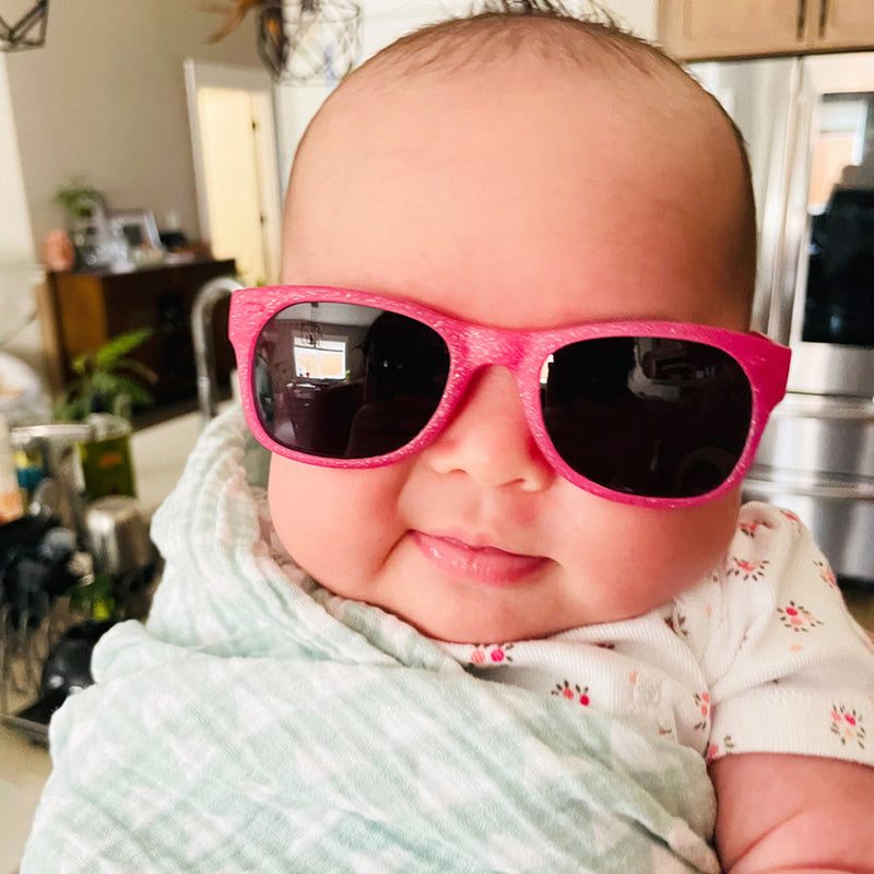 Kelly Baby Sunglasses – Glitter Pink by ro•sham•bo eyewear