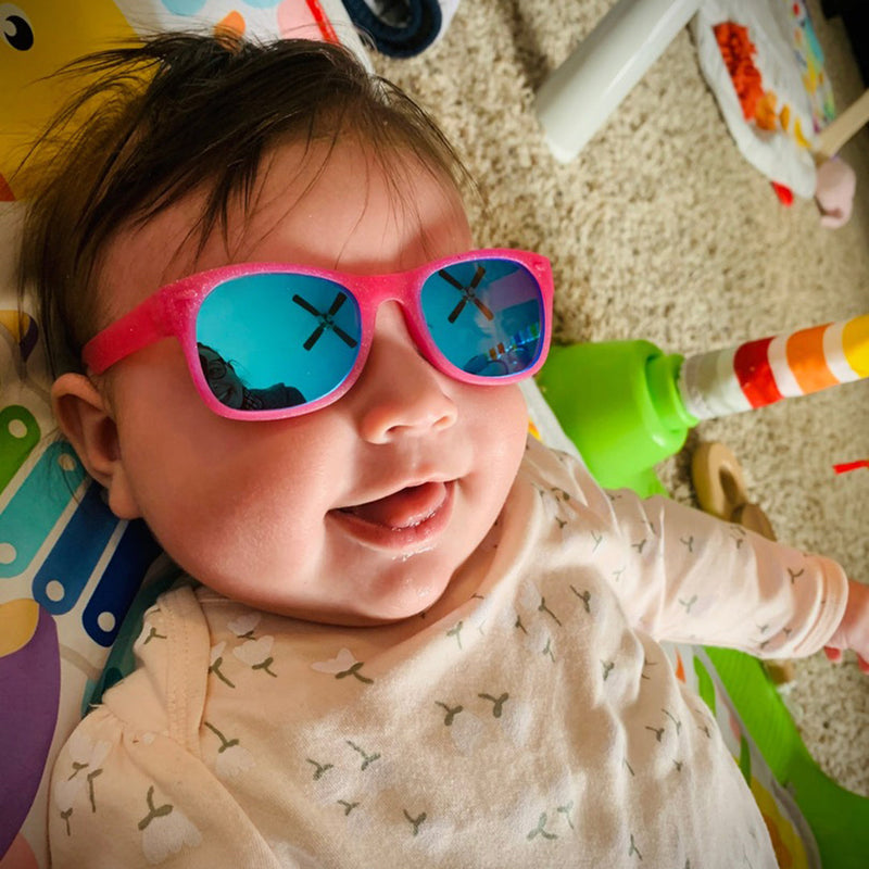 Kelly Baby Sunglasses – Glitter Pink by ro•sham•bo eyewear