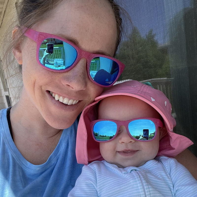 Kelly Baby Sunglasses – Glitter Pink by ro•sham•bo eyewear