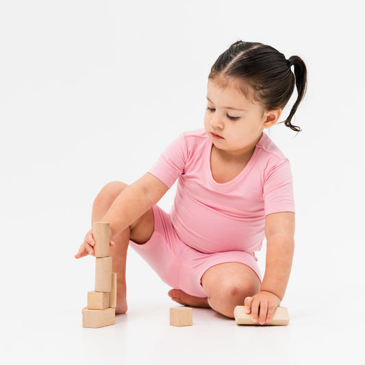 Pink Blossom Short Sleeve Pajamas - Bam & Stitch