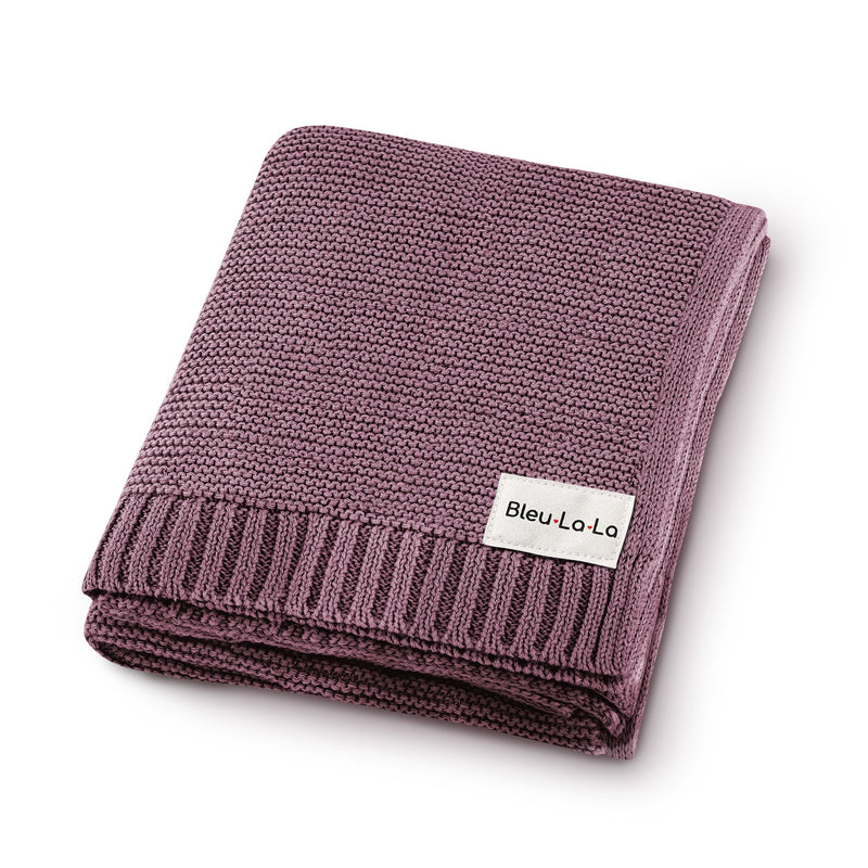 Heritage Knit Baby Blanket – 100% Organic Cotton Swaddle by Bleu La La