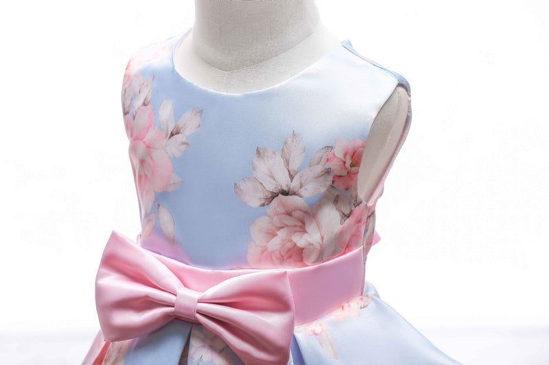Baby Girl Floral Pattern Bow Tie Princess Tutu Dress Formal Dress, MyKids-USA®, Baby & Toddler Dresses, MyKids-USA - - - - - - -