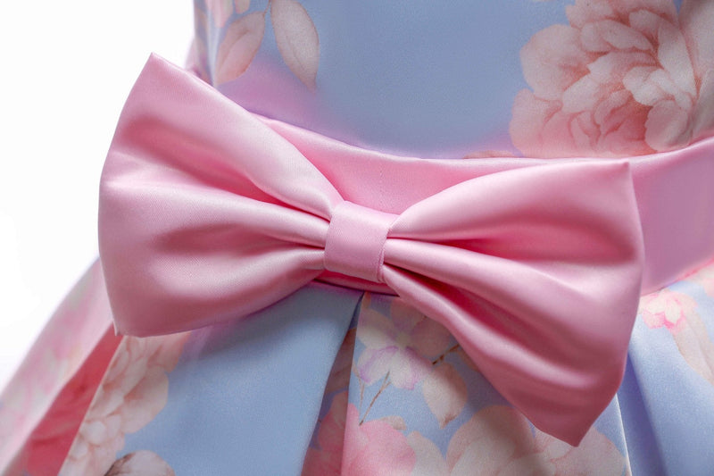 Baby Girl Floral Pattern Bow Tie Princess Tutu Dress Formal Dress, MyKids-USA®, Baby & Toddler Dresses, MyKids-USA - - - - - - -