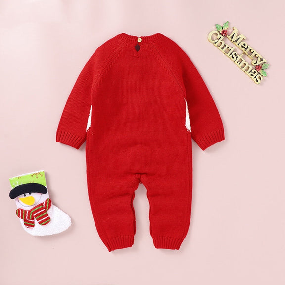 Baby Cartoon Christmas Pattern Long Sleeves Sweater Rompers, MyKids-USA®, Baby One-Pieces, MyKids-USA -  -  -  -  -  -  -