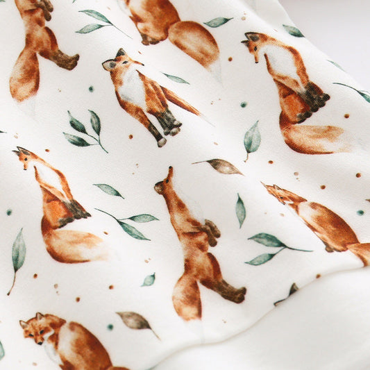 Baby 1pc Organic Cotton Allover Fox Graphic Longsleeve Hoodie, MyKids-USA®, Baby & Toddler Outerwear, MyKids-USA - - - - - - -