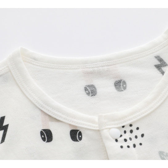 Baby 1pcs Rabbit Graphic Single Breasted Design Simply Jumpsuit Pajamas, MyKids-USA®, Baby One-Pieces, MyKids-USA - - - - - - -