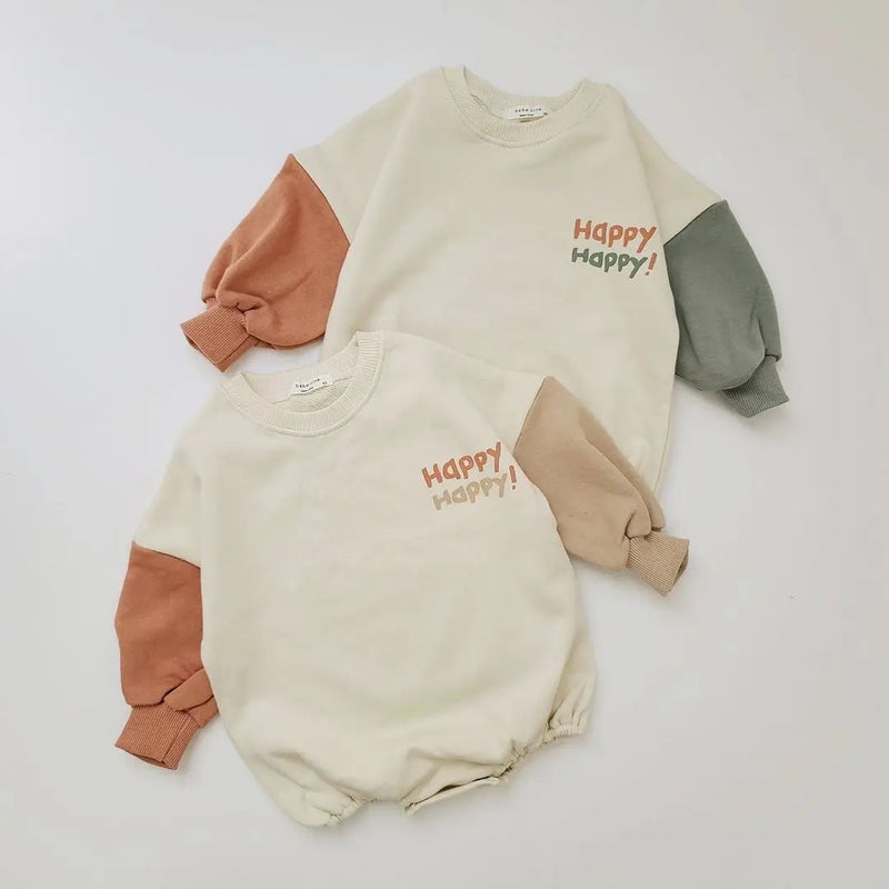 Baby Color blocking Sleeve Design Long Sleeve Bodysuit, MyKids-USA®, Jumpsuits & Rompers, MyKids-USA - - - - - - -