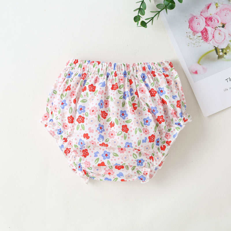Baby Girls Floral Print Pattern With Bow Tie Design Round Collar Sleeveless Princess Newborn Onesies Dress, MyKids-USA®, Baby & Toddler Outerwear, MyKids-USA - - - - - - -