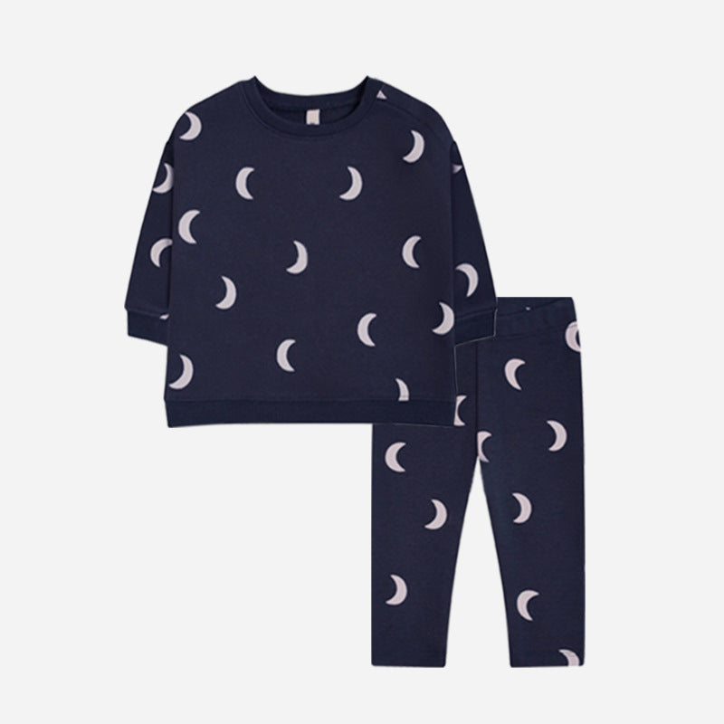 Baby 1pcs Print Pattern Tops Combo Trousers Underwear Cotton 2 Pieces Sets, MyKids-USA®, Baby & Toddler Outfits, MyKids-USA - Size/Age - 73 (6-9M) - Color - Navy Blue - - - JM2207032016-E