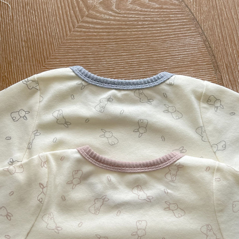 Baby Cute Bunny Graphic Long Sleeves Soft Cotton Bodysuit & Hat, MyKids-USA®, Baby One-Pieces, MyKids-USA - - - - - - -