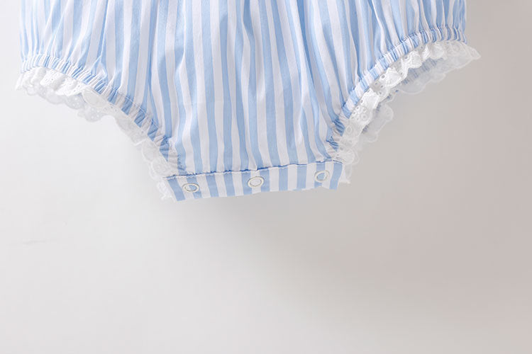 Baby Girl Stripped Pattern Ruffles Collar Onesie, MyKids-USA®, Baby & Toddler Outfits, MyKids-USA - - - - - - -