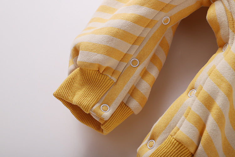 Baby 1pcs Striped & Dot Pattern Long Sleeved Romper Jumpsuit, MyKids-USA®, Baby & Toddler Sleepwear, MyKids-USA - - - - - - -