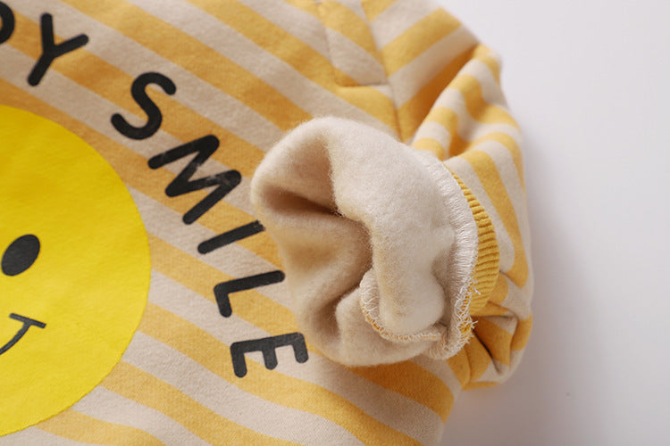 Baby 1pcs Striped & Dot Pattern Long Sleeved Romper Jumpsuit, MyKids-USA®, Baby & Toddler Sleepwear, MyKids-USA - - - - - - -