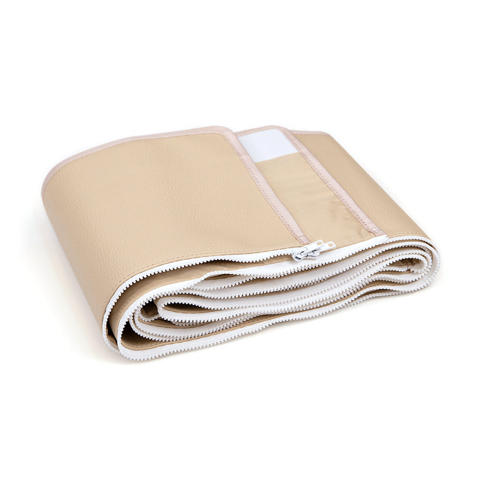 Beige leather Sealing Border for 360 Wrap Set with Zipper connection