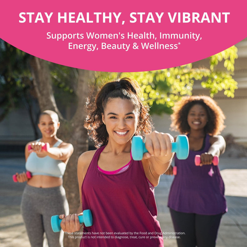 Women's Multi, Women Xtra, Immunity, Energy & Beauty Formula, 60 Vegan Capsules - NuBest Nutrition®