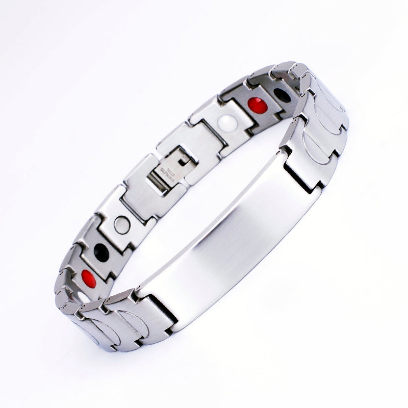 Stainless Steel Energy Bracelet 4-in-1 Silver color Model SY050
