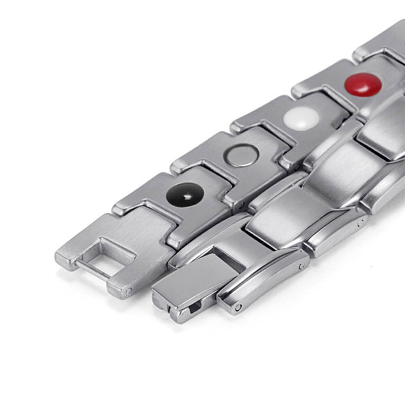 Stainless Steel Magnetic/Energy Bracelet 4-in-1 in 4 Colors, Model B001M