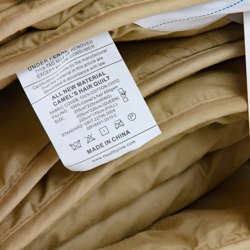 Luxurious camel hair comforter with natural benefits for peaceful sleep