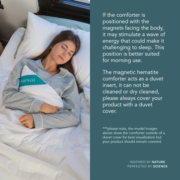 Tourmaline Magnetic Hematite Energy Comforter | Silk with natural healing properties and luxurious silk fabric