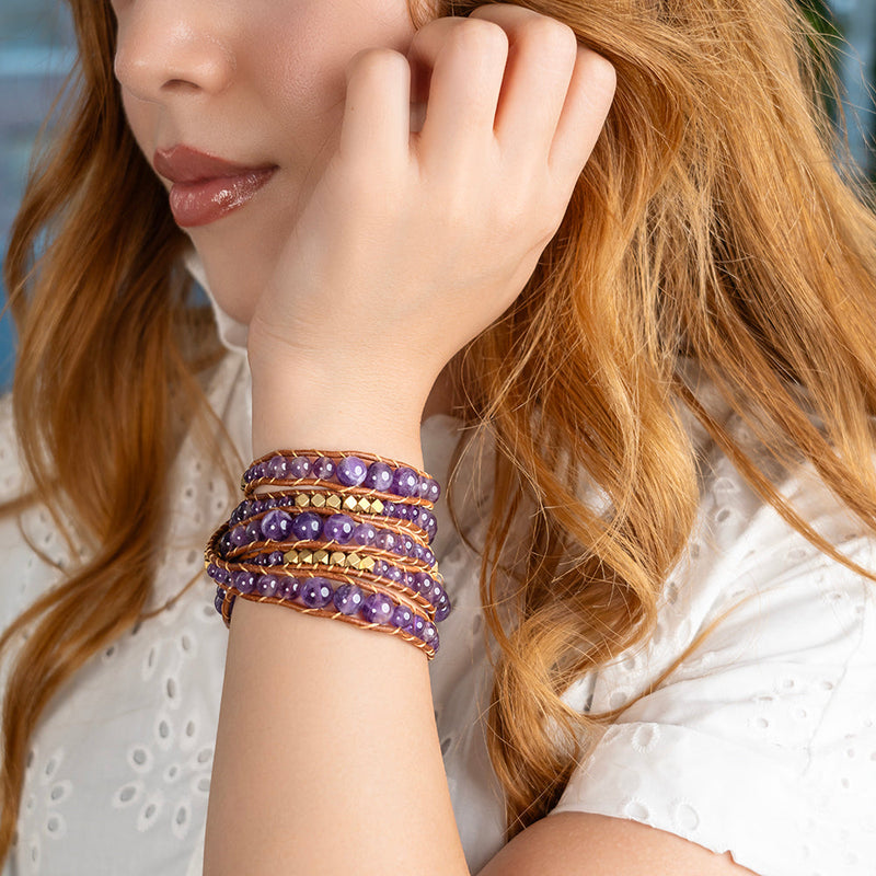 Exquisite Tranquil Harmony Amethyst Bracelet enhancing aesthetic and well-being