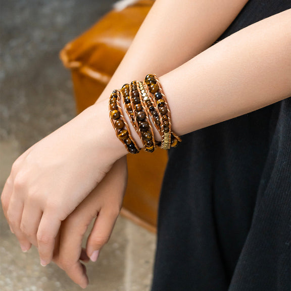 Tigers Eye Bracelet with rich golden-brown hues and captivating chatoyancy