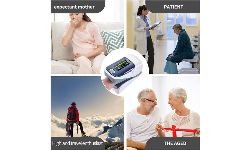 Fingertip Pulse Oximeter And Blood Oxygen Saturation Monitor With LED Display Vista Shops
