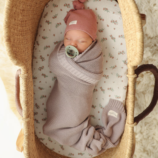 Heritage Knit Baby Blanket – 100% Organic Cotton Swaddle by Bleu La La
