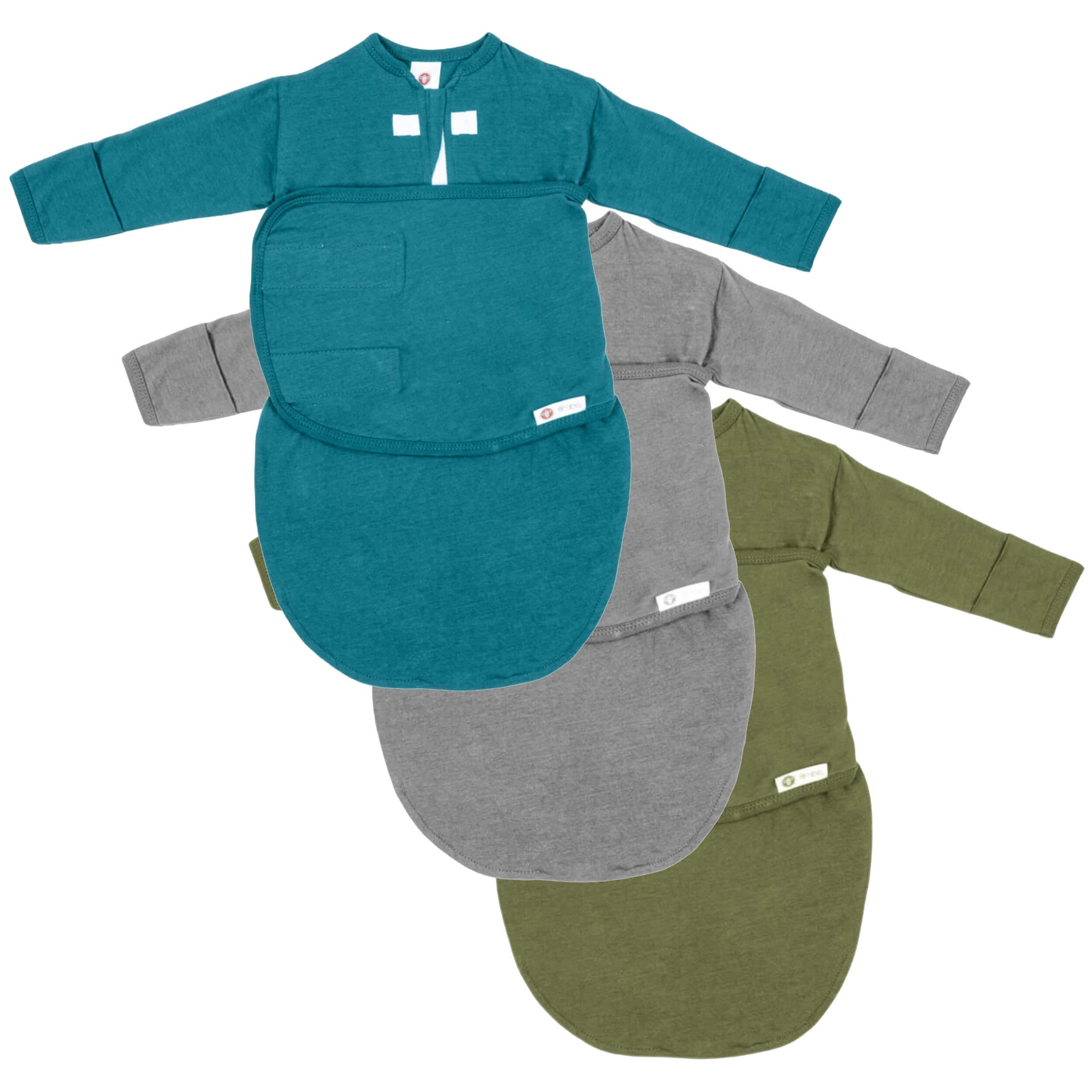 3-Pack Long Sleeves Swaddle Sack Bundle embe