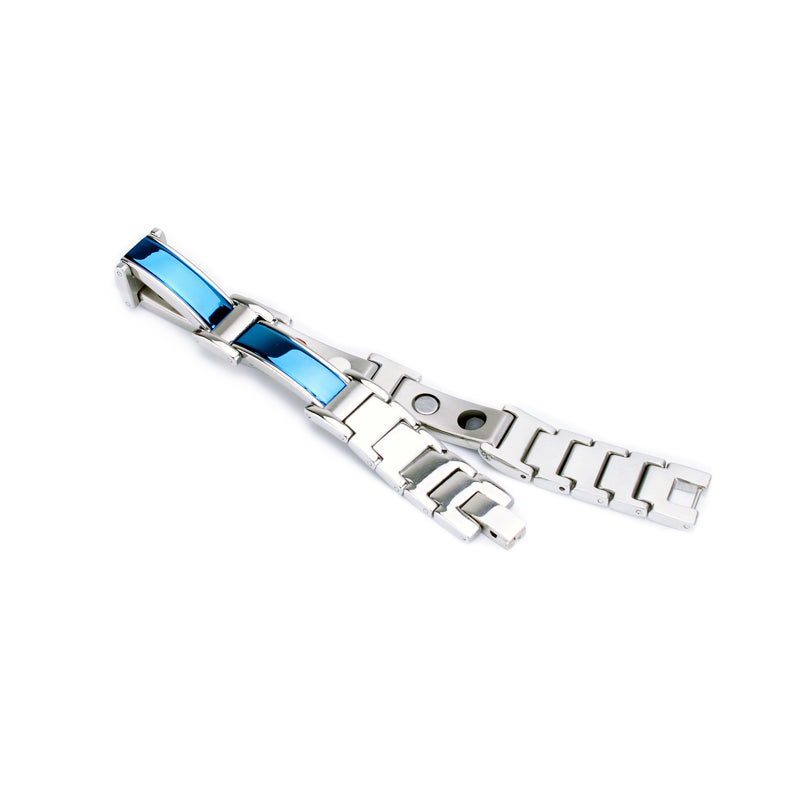 Attractive energy-enhancing bracelet with negative ions and magnets