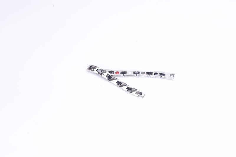 Attractive energy-enhancing stainless steel bracelet with negative ions