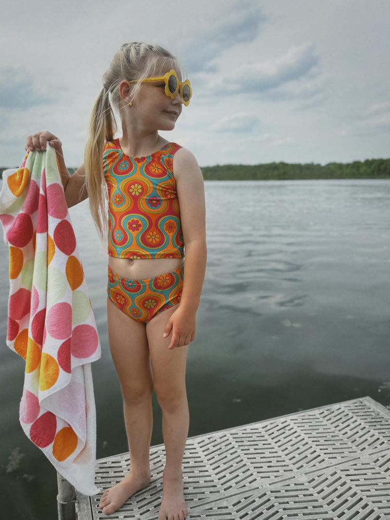 groovy two piece girls swimsuit