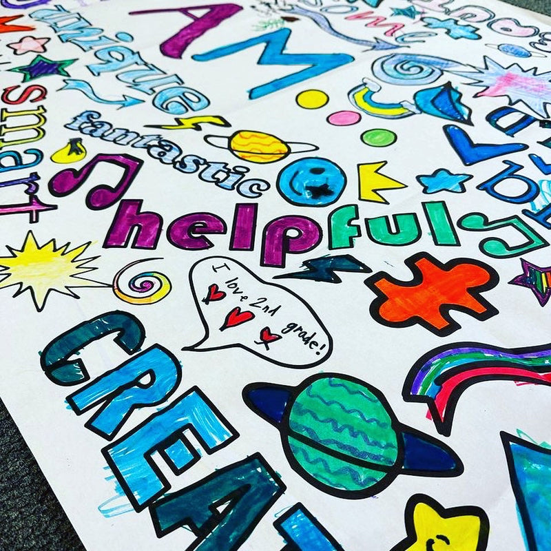 Positive Affirmations Coloring Tablecloth