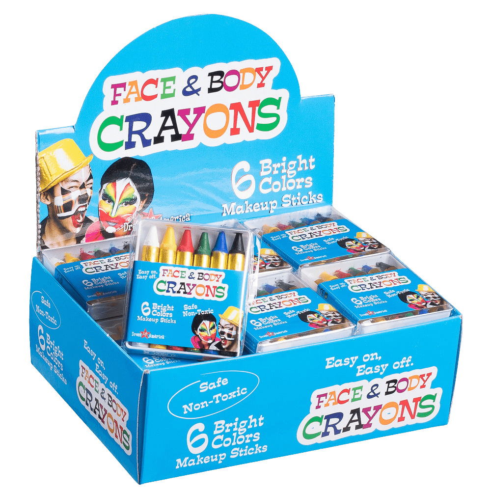 6-Color Non-Toxic Face Paint – Full Case of 36 Dress Up America
