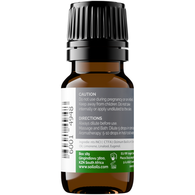 Organic Basil Essential Oil (Ocimum Basilicum) — 20ml