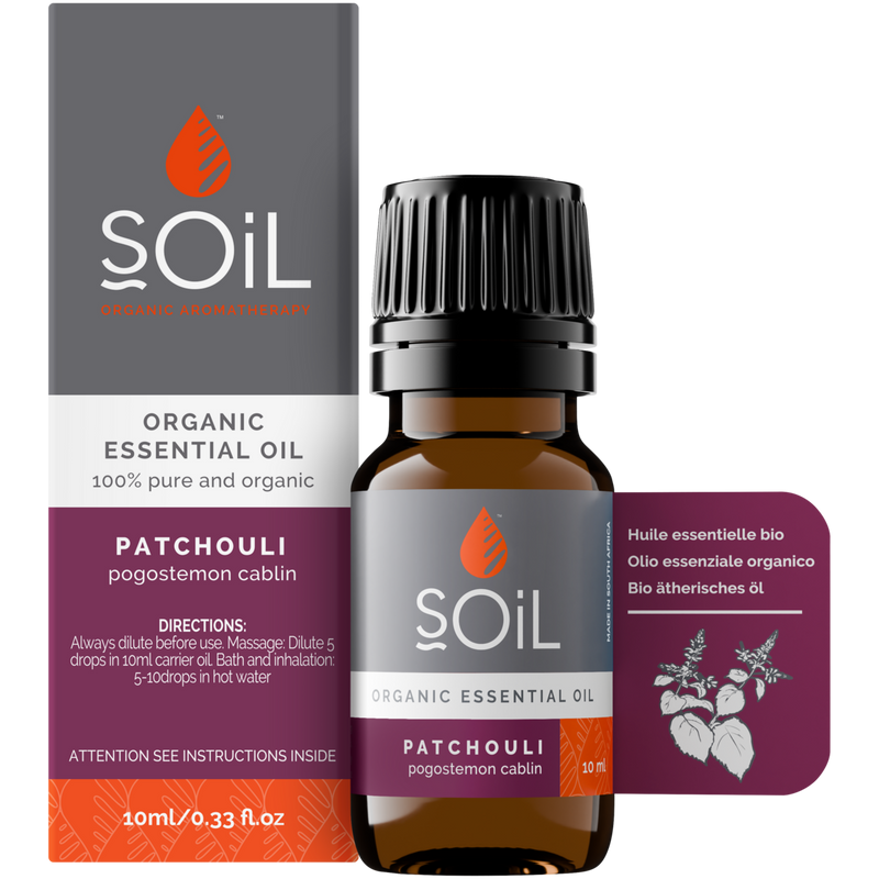 Organic Patchouli Essential Oil (Pogostemon cablin) — 10ml