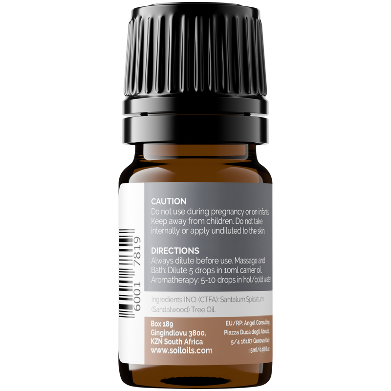 Organic Sandalwood Essential Oil (Santalum spicatum) — 2.5ml