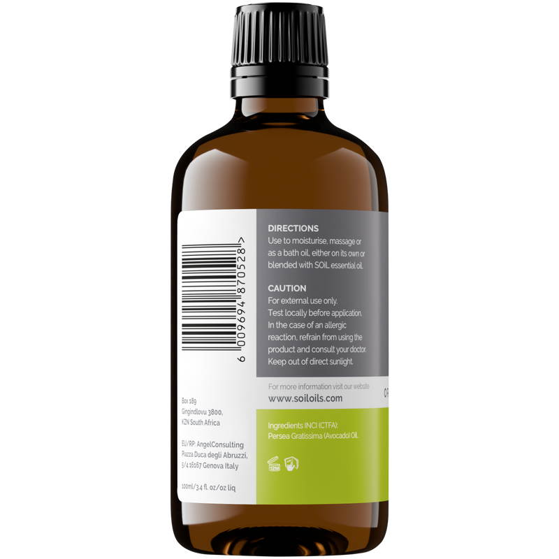 Organic Avocado Oil (Persea gratissima) — 100ml