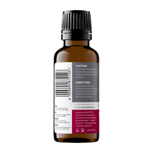 Organic Cinnamon Leaf Essential Oil (Cinnamomum zeylanicum) – 30ml